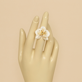 Anillo mini Orquídea Blanco