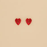 Aretes mini Anturios Rojo