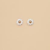 Aretes manzanillas premium blancas