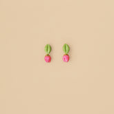 Aretes Mini Tulipán Fucsia