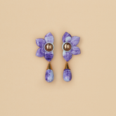 Aretes Azucena Large Azulado