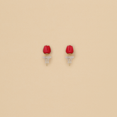 Aretes Micro Tulipán Rojo