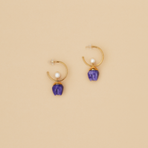 Aretes Argollas Tulipán Violeta
