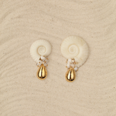 Aretes Amonitas Blancas