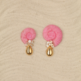 Aretes Amonitas Rosa