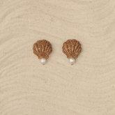 Aretes mini Ostra Dorada
