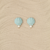 Aretes mini Ostra Celeste