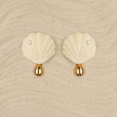 Aretes Ostras Blancas