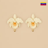 Aretes Cattleyas Marfil