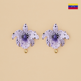 Aretes Cattleyas Mulata