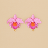 Aretes Cattleyas Rosa