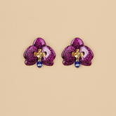 Aretes Orquídeas Púrpura