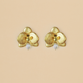Aretes Orquídeas Golden