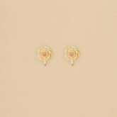 Aretes Rositas Crema