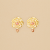 Aretes Rosas Crema
