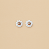 Aretes Manzanillas Simples Blancas