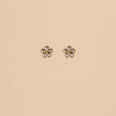 Aretes Flor de Fresita Dorada