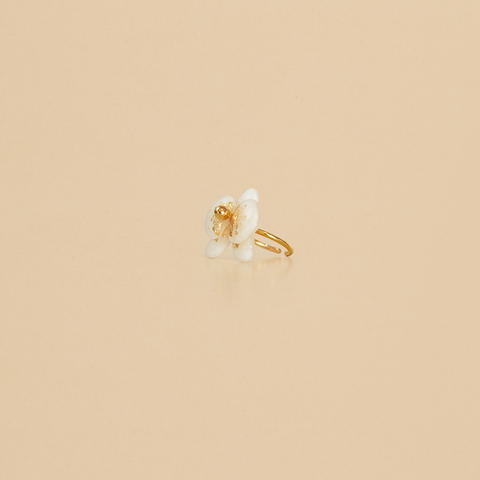 Anillo mini Orquídea Blanco