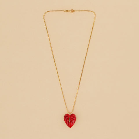 Collar mini Anturio Rojo