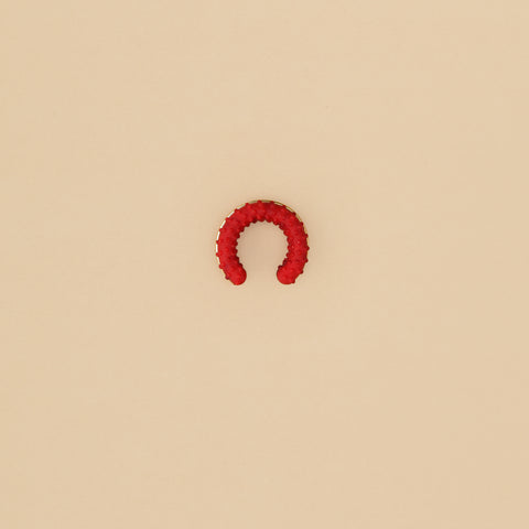 Earcuff Espádice Rojo