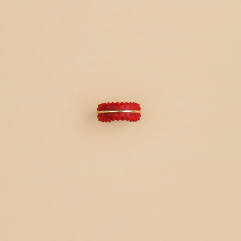 Earcuff Espádice Rojo