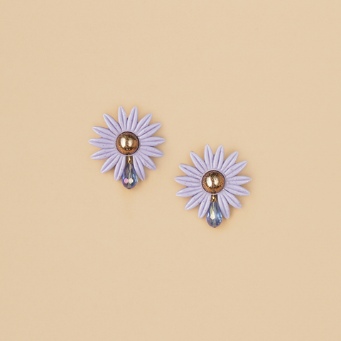 Aretes Margarita Simple Lila