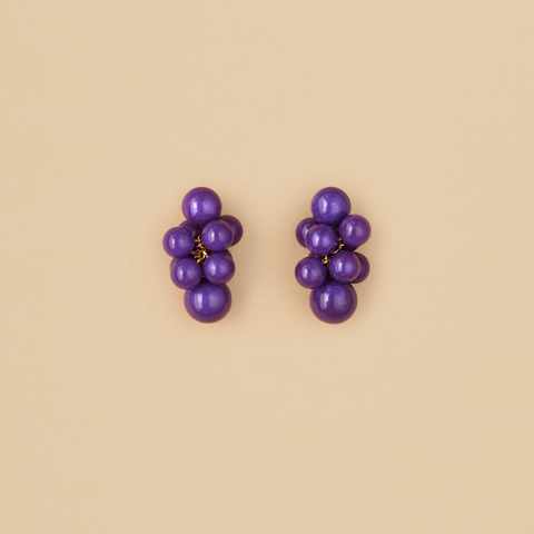 Aretes Uvas Moradas simples