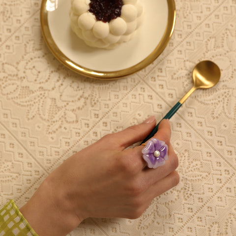 Anillo Flor de Mora Morado