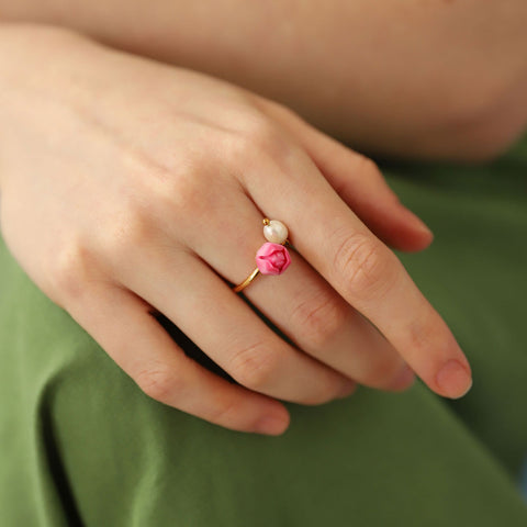 Anillo Tulipán Fucsia