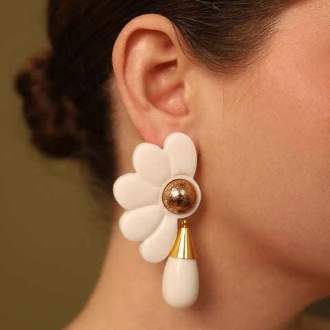 Aretes Magnolia Premium Blancas