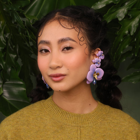 Aretes Orquídeas Lila