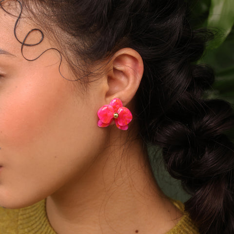 Aretes mini Orquídeas Arcoíris