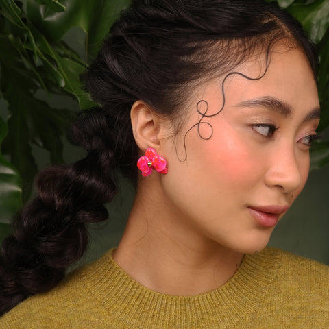 Aretes mini Orquídeas Arcoíris