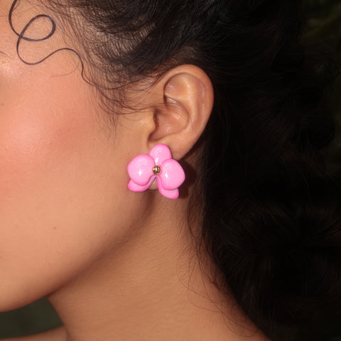 Aretes mini Orquídeas Rosa