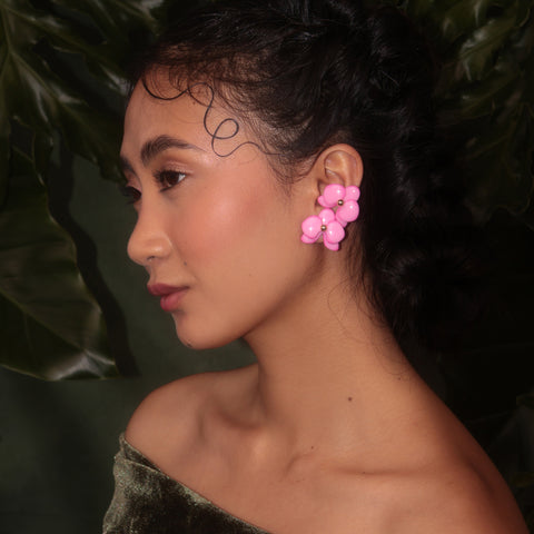 Aretes mini Orquídeas Rosa