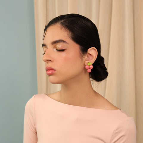 Aretes Uvitas Rosadas