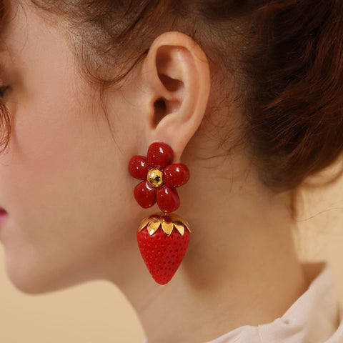 Aretes Fresas Cherry