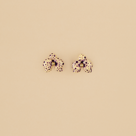 Aretes mini Orquídeas Roble