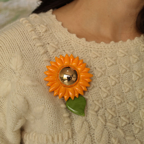 Broche Girasol Classic Ocre