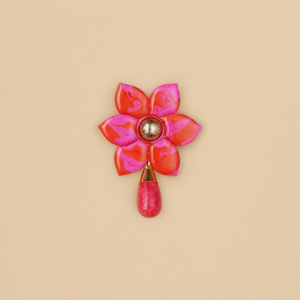 Broche Azucena Premium Hot Fucsia