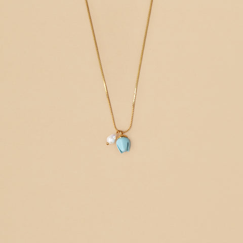 Collar Mini Tulipán celeste