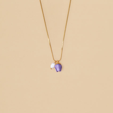 Collar Mini Tulipán violeta