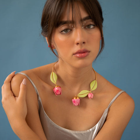 Collar Bosque Tulipán Classic Fucsia