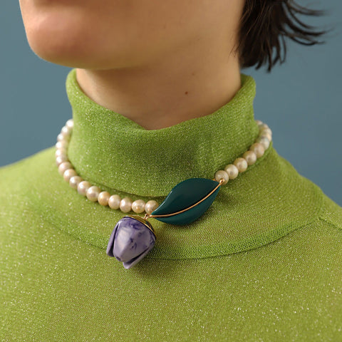 Collar Doña Tulipán Violeta