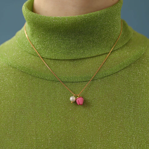 Collar Mini Tulipán Classic Fucsia