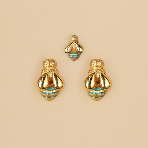 Set Abeja Reina Dorado