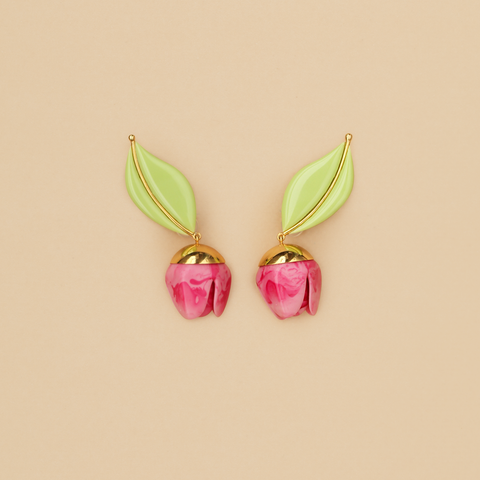 Earcuff Maxi Tulipán Classic Fucsia