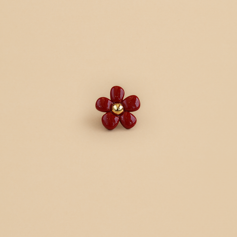 Earcuff Flor de Fresa Cherry