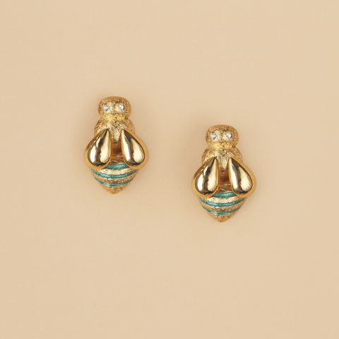 Aretes Abejas Doradas