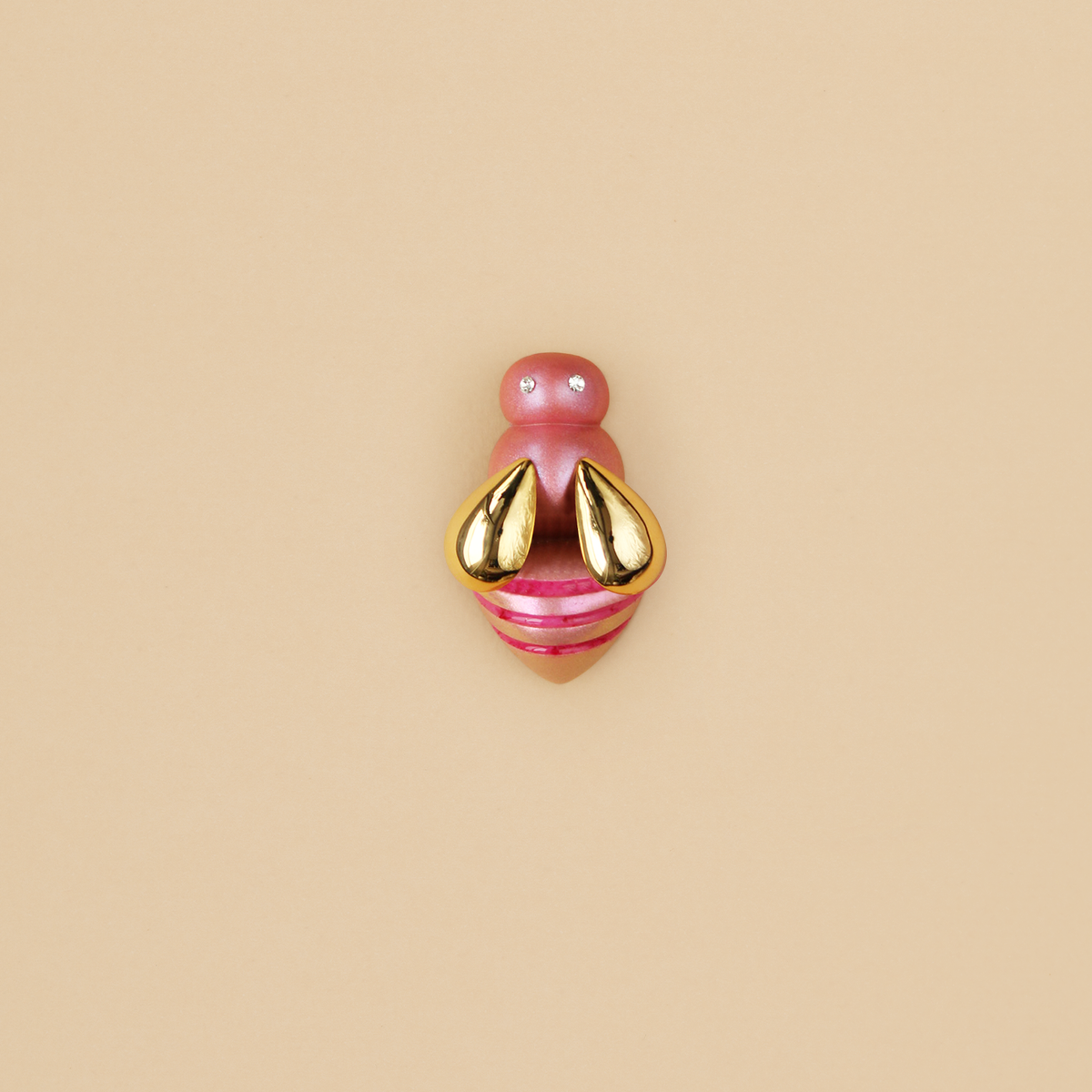 Broche Abeja Rosada